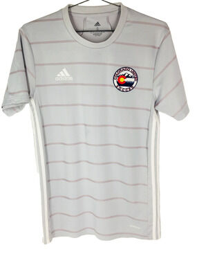 Adidas Youths Colorado United Soccer Aero Ready Jersey Gray Size S